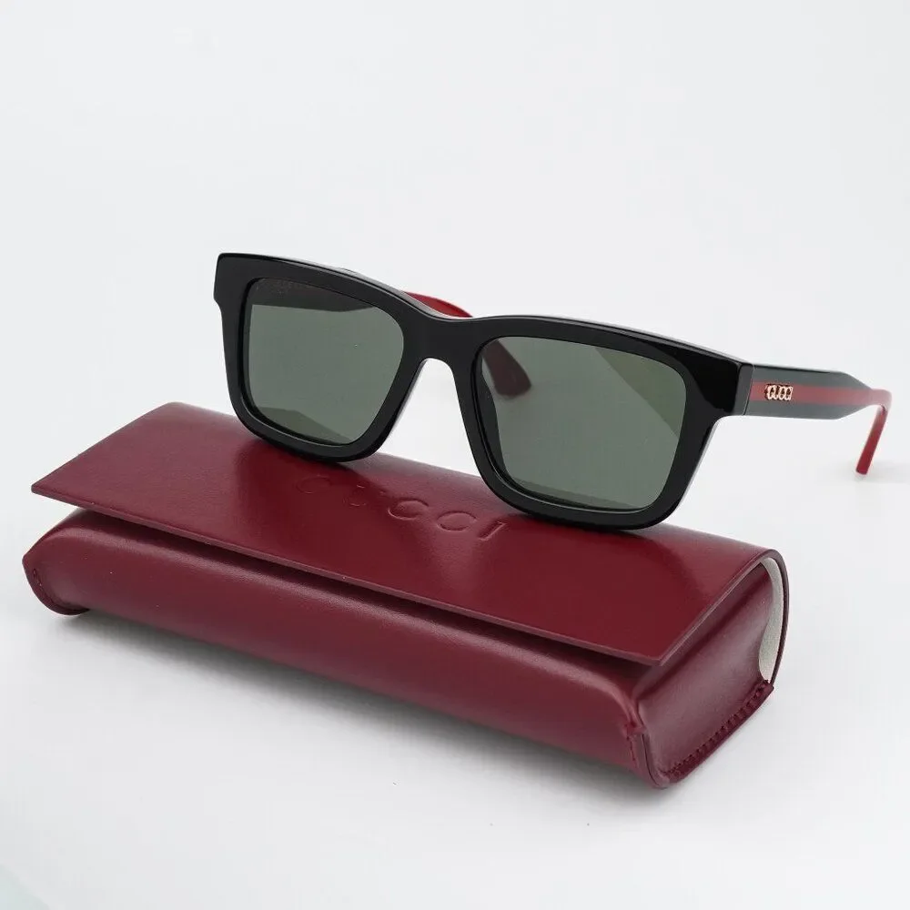 Gucci Men Sunglasses Black Green Grey Square GG1869S 001 BRAND NEW